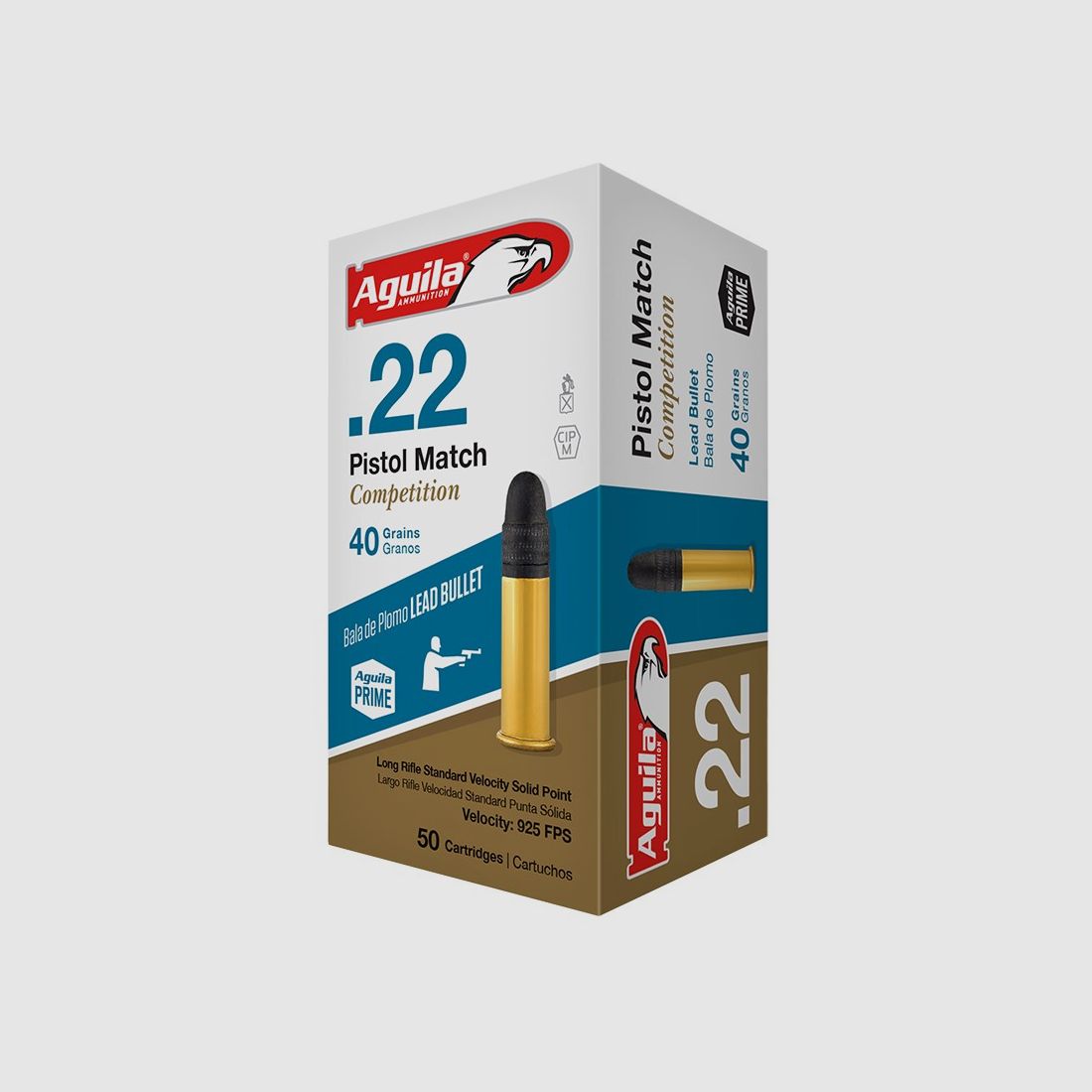 Aguila Pistol Match Competition .22 LR 40GR LRN 50 cartucce