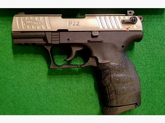 Walther P22Q blank firing pistol 9mm P.A.K. bicolor NICKEL (PTB 778)
