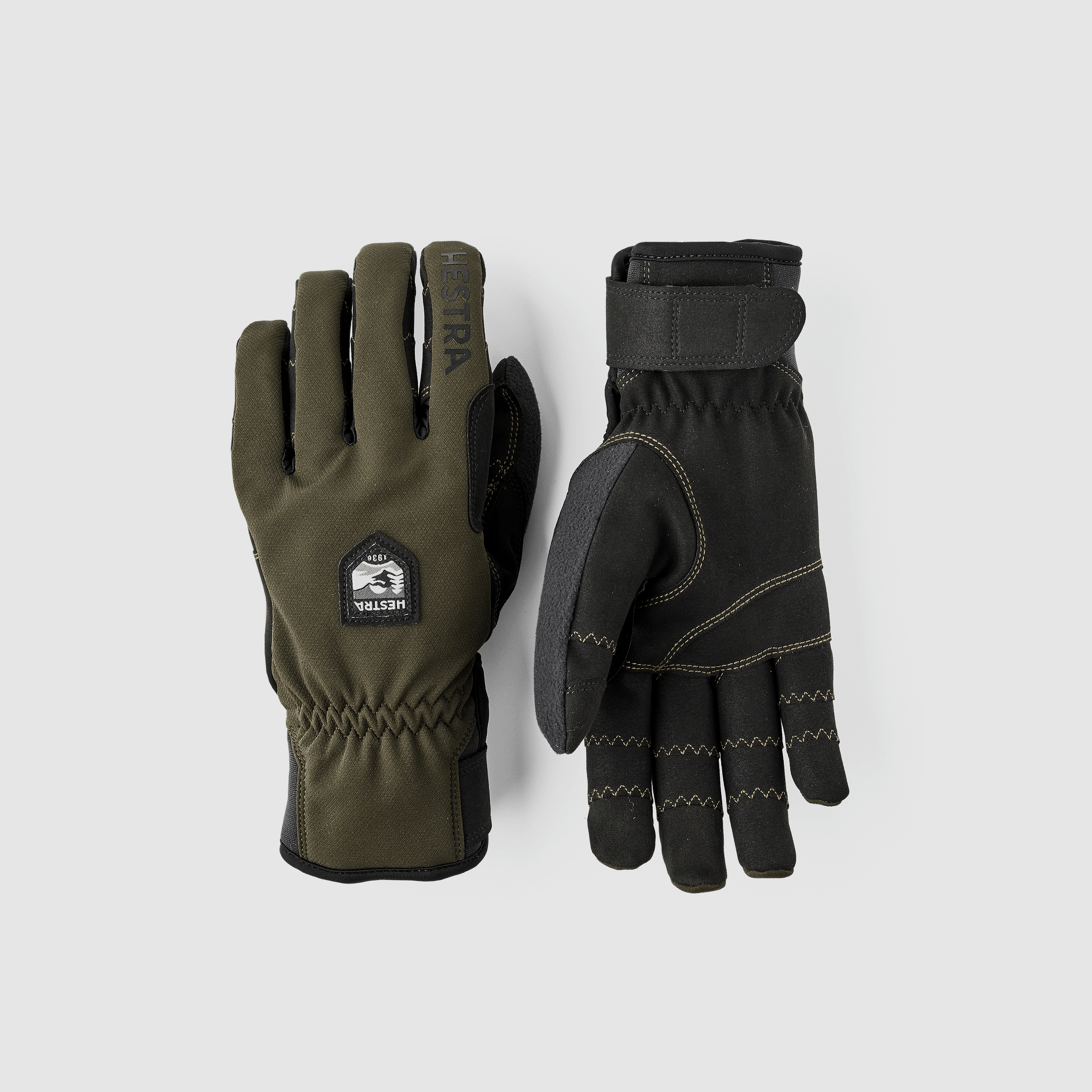 Hestra Ergo Grip Wool Touring - Guanto a 5 Dita Dark Forest/Nero