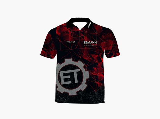Eemann Tech Casual T-Shirt - ROT, Größe: S, Benutzerdefinierter Name: Kein Name, Bekleidungsart: Regulär (Herren)