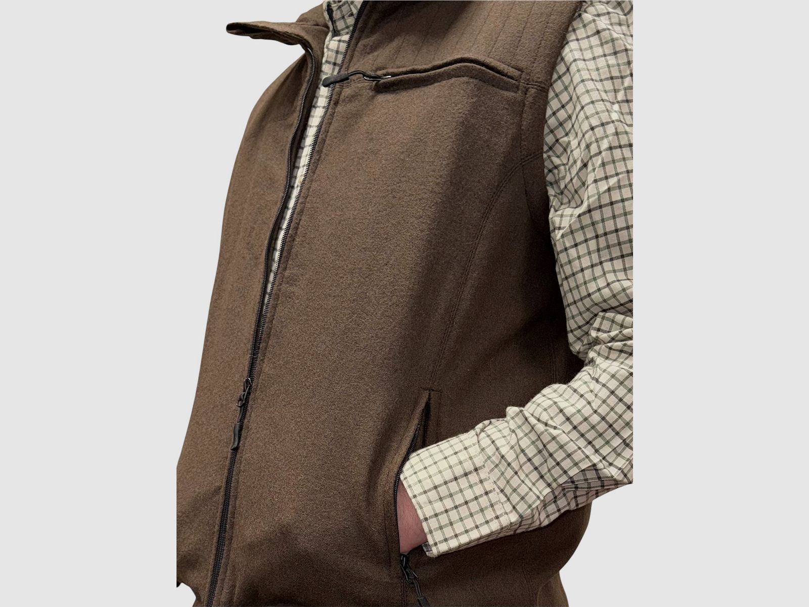 Waidmann Loden Bodywarmer Braun – Traditionelle Jagdweste, Bild 6 von 7