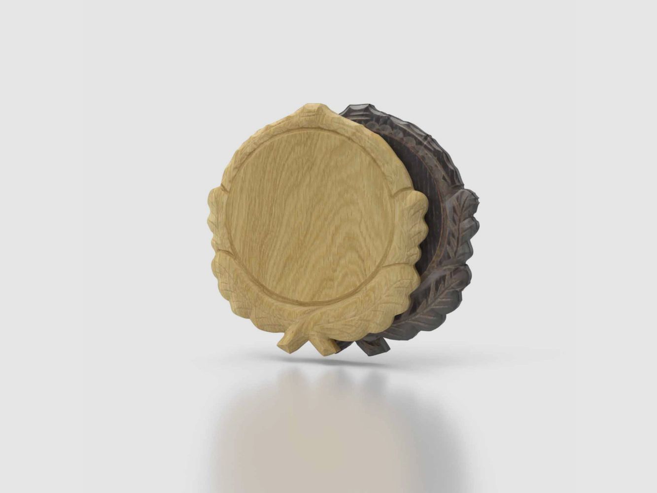 EUROHUNT Trophy Plaque Wild Boar Sculpted 12 cm Dark Oak - Presentation Tusks & Fangs, image 2 of 2