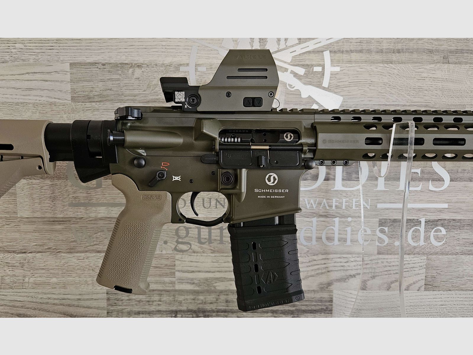 Schmeisser AR15 M5FL Sondermodell MAGPUL 16,75" OD Green .223Rem met richtkijker - gratis verzending! - Nieuwe goederen van de vakhandel