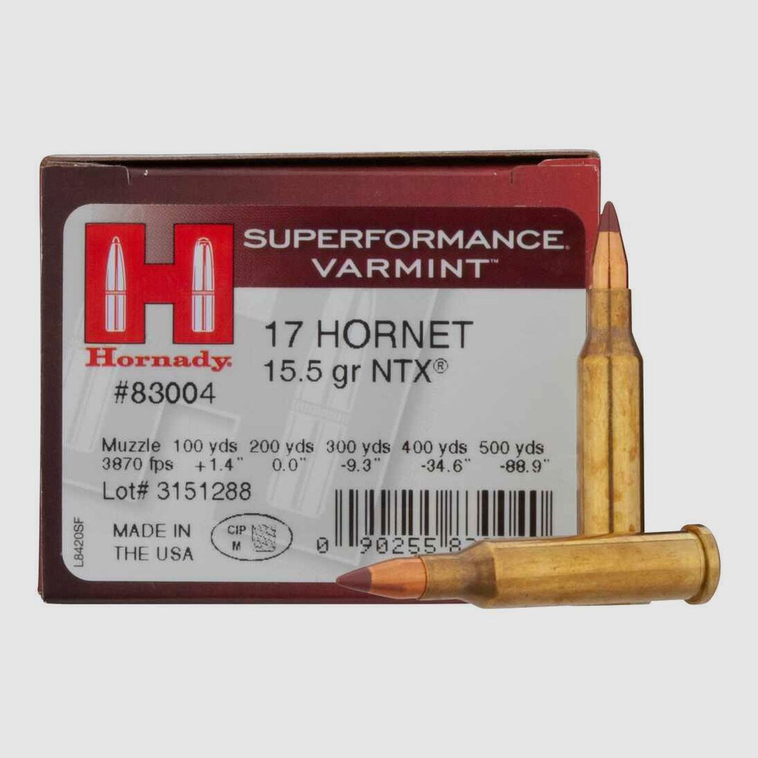 .17 Hornet NTX Bleifrei 1,0g/15,5grs. Hornady