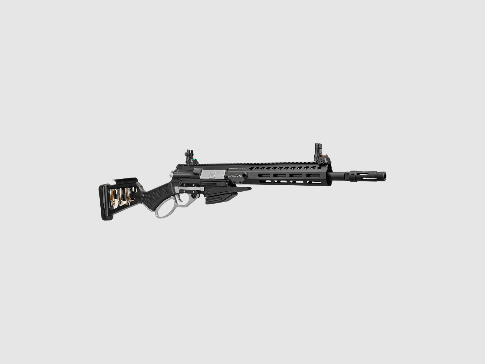 LevAR PLATA Gas Powered Lever Action Rifle with Aluminum Handguard in Black -F- | G&G, image 5 of 8