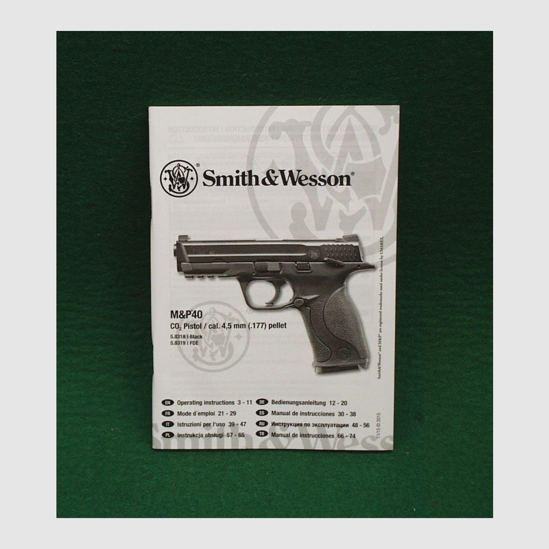 Umarex Smith&Wesson M&P 40, FDE, pistola CO2