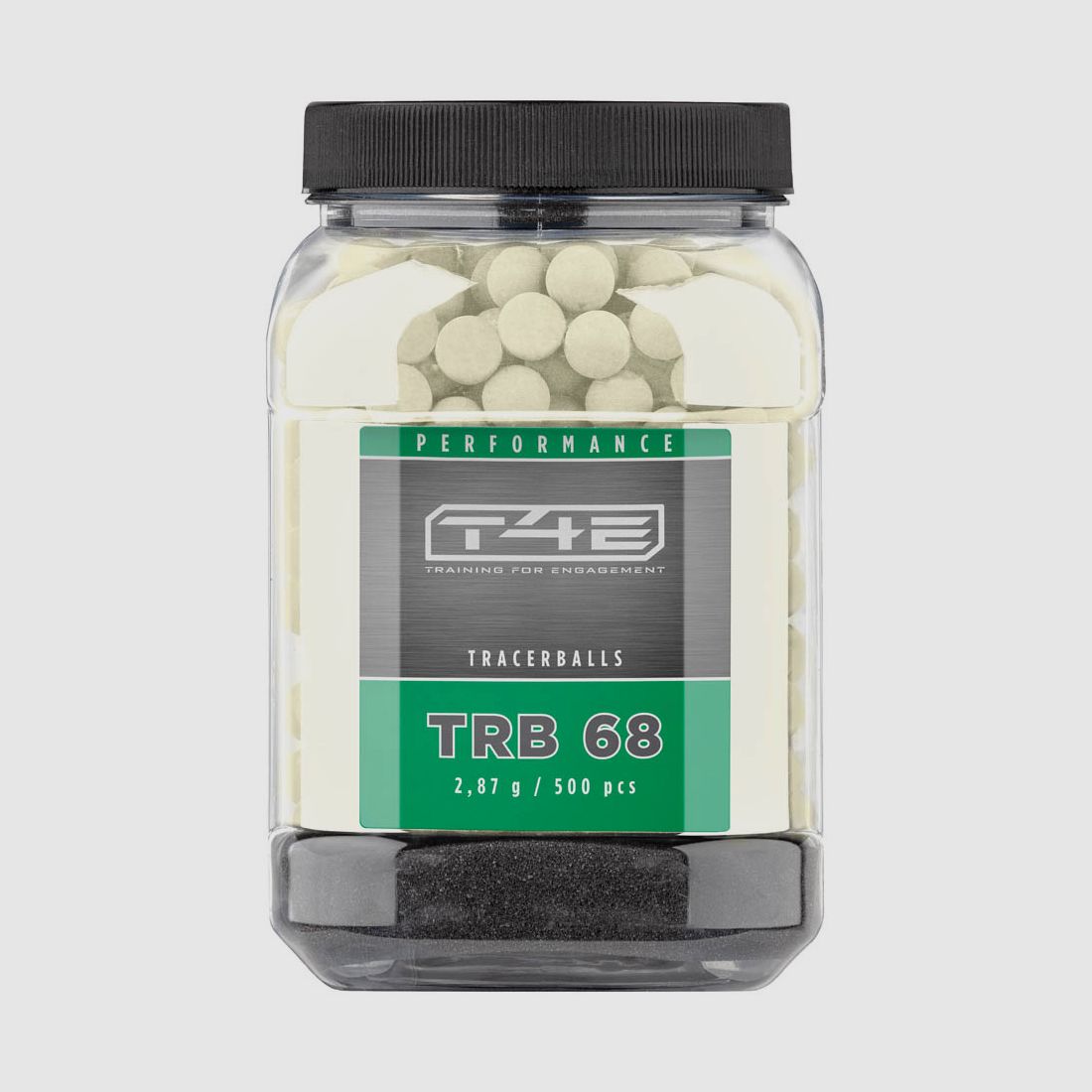 Balles de traçage T4E Performance en plastique lumineux 500 coups calibre .68