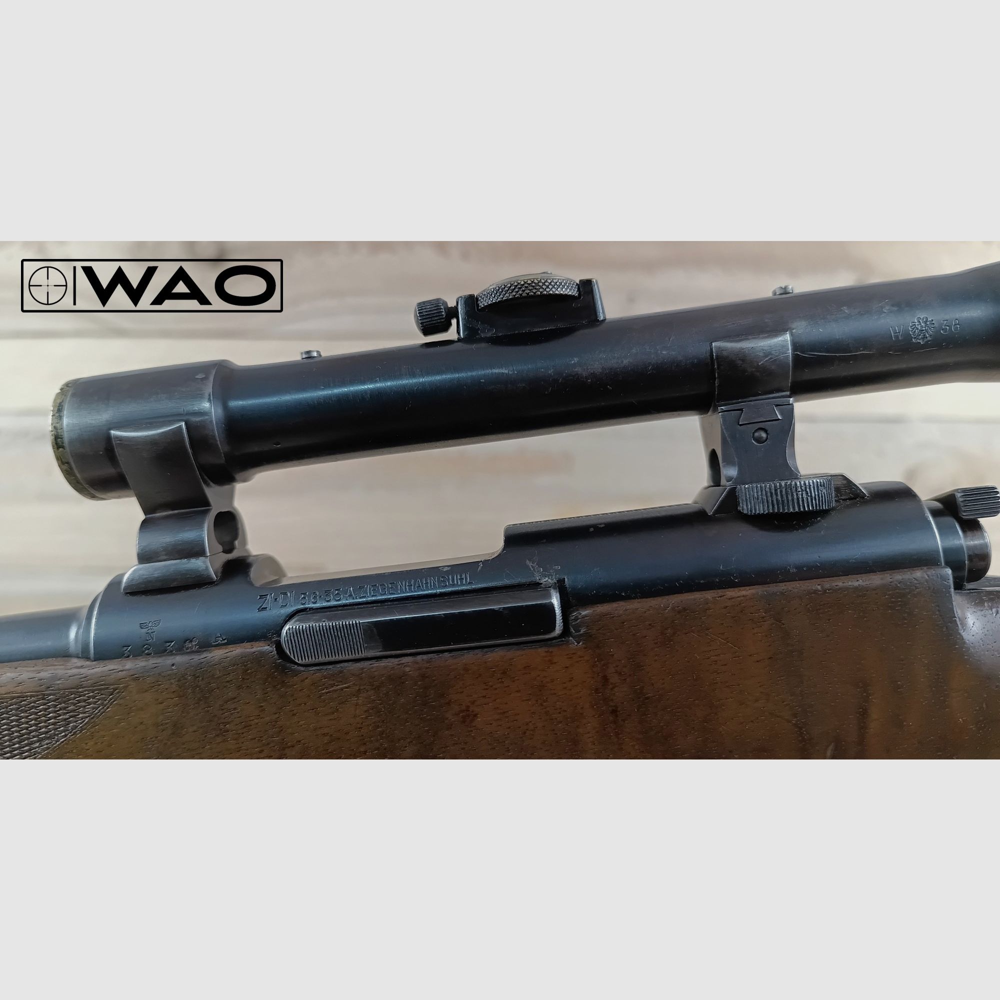 Repetitiegeweer Ziegenhahn en Diem (Zi-Di-Geweer D.R.G.M), Kal. 5,6x35R, Vierling *met ZF Kahles Mignon*