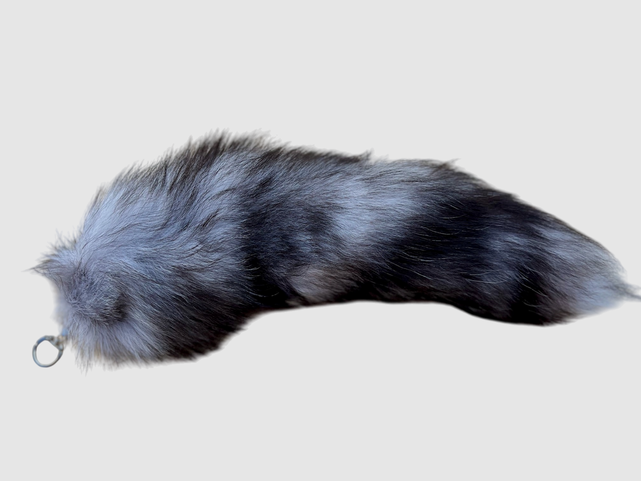 Actual blue fox tail with keychain, image 1 of 3