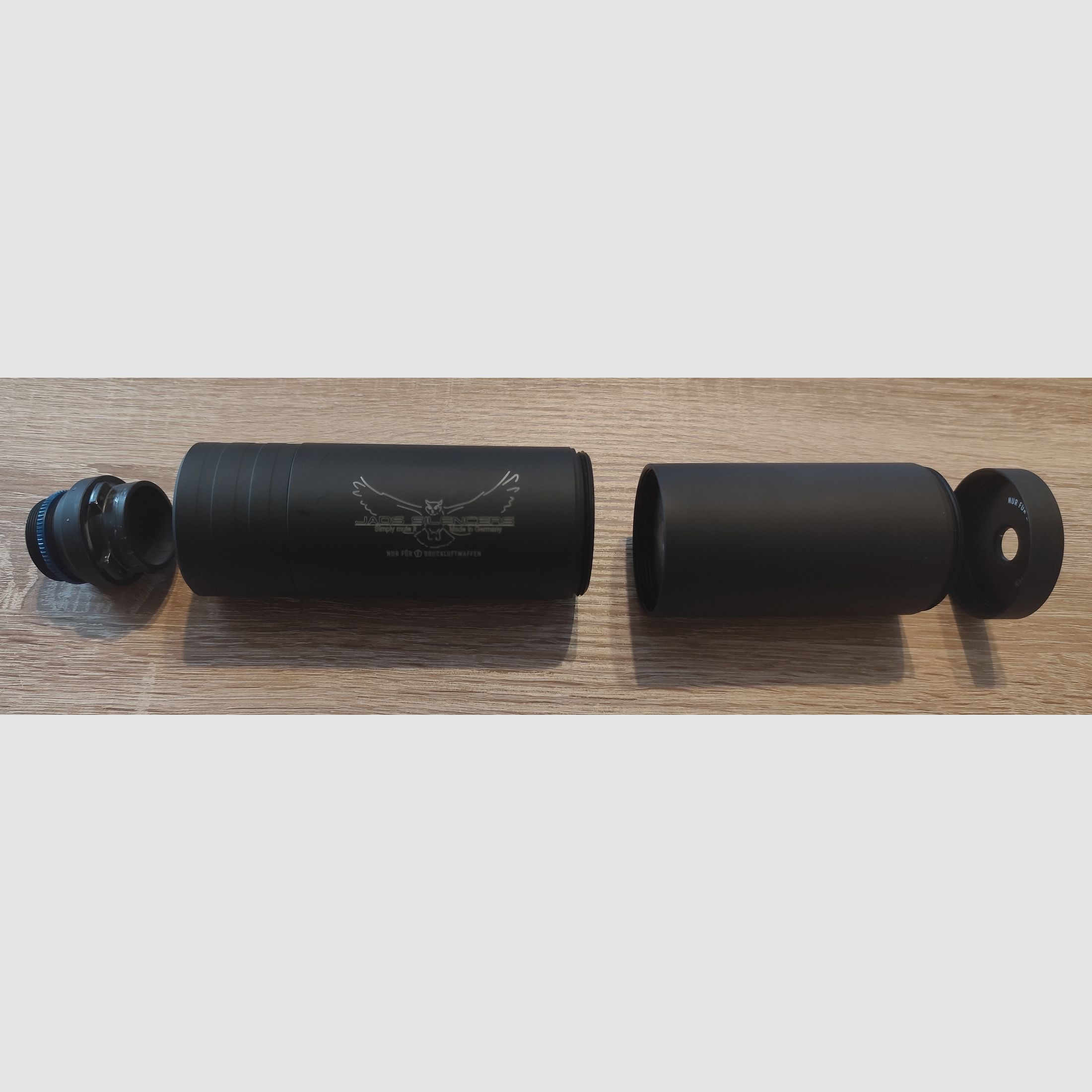 JADS Waldkauz V5 suppressor caliber .35 F-Version (AEA HP Max 1/2) & Jads extender for F-Version suppressor