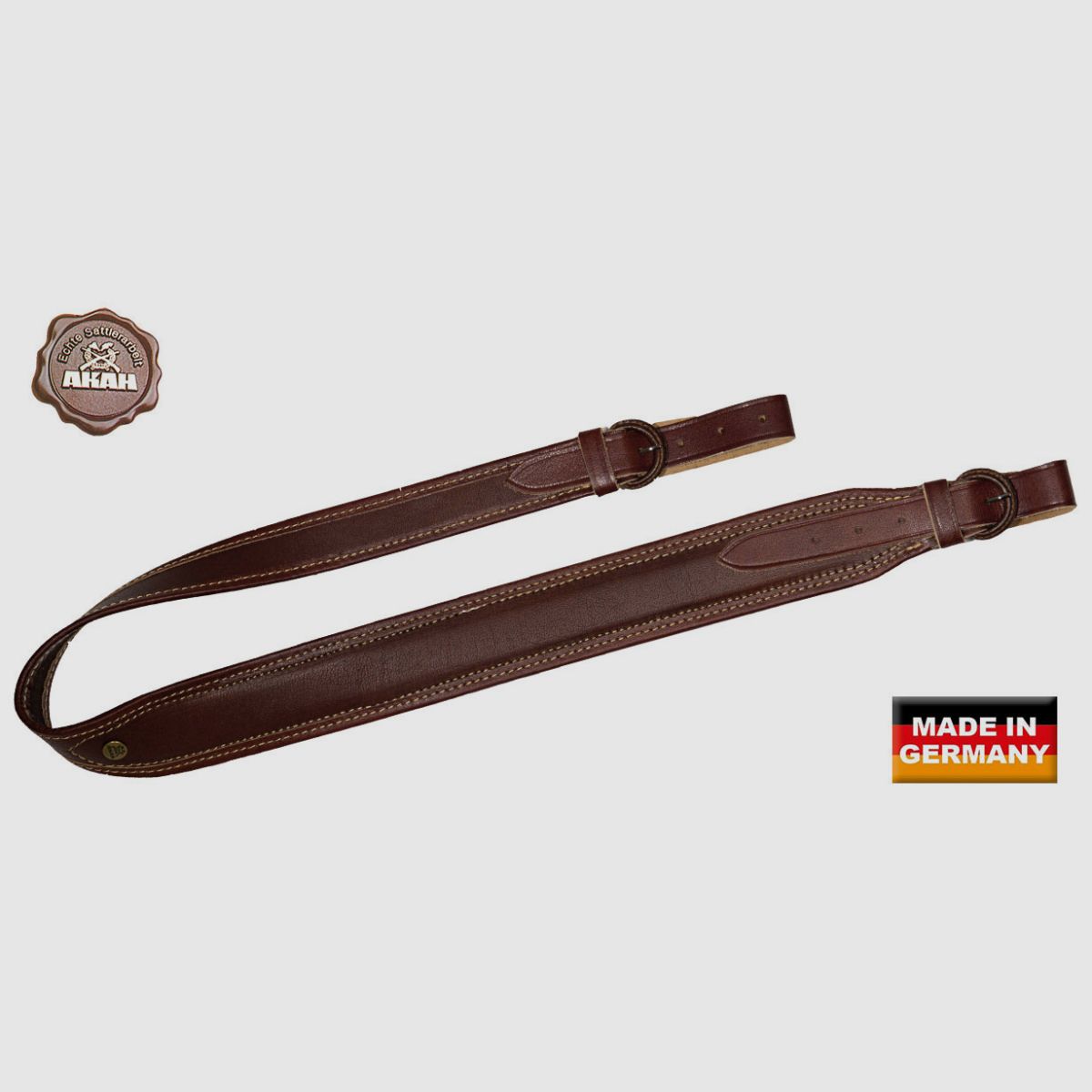 Correa de rifle AKAH de cuero de plena flor