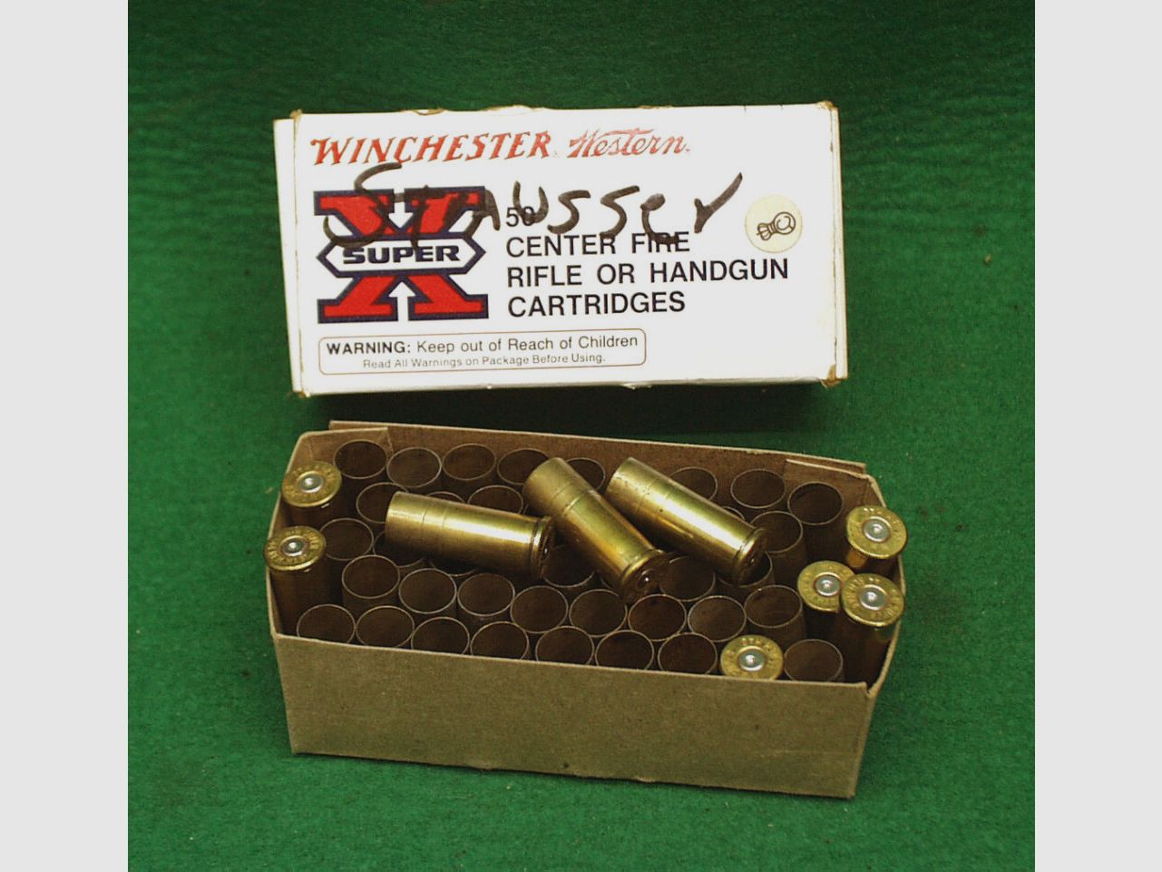 Winchester hulzen .44 Rem Mag., gebruikt