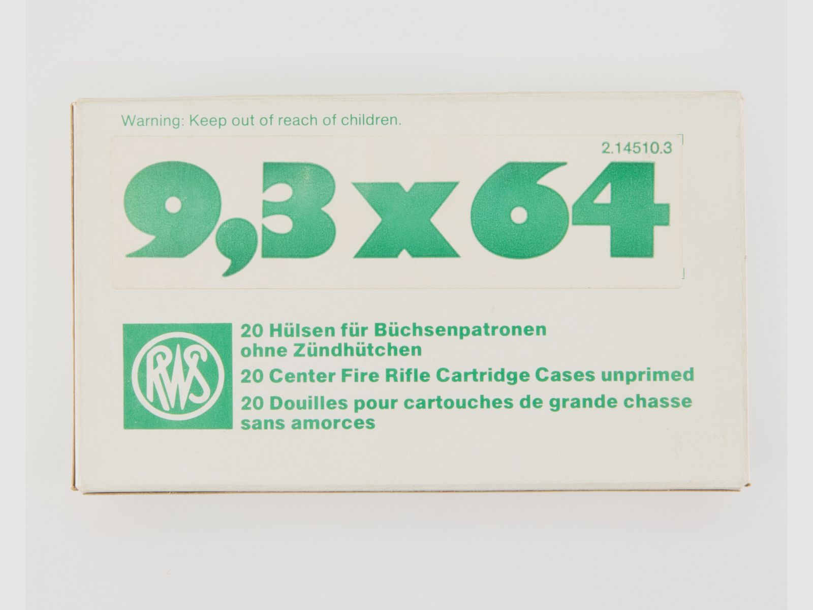 Cartuchos RWS 9,3x64 20 piezas