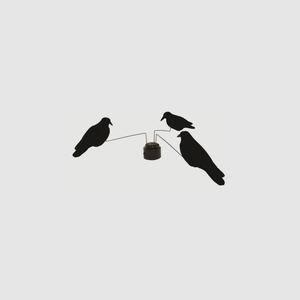 Manège à oiseaux avec 3 Corbeaux floqués FUZYON CHASSE