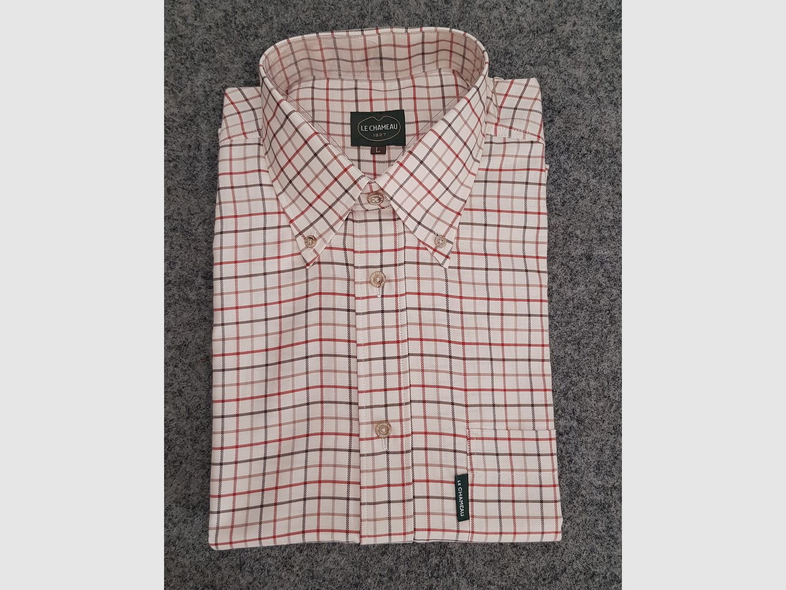 LE CHAMEAU CHECKED COTTON SHIRT LIGHT