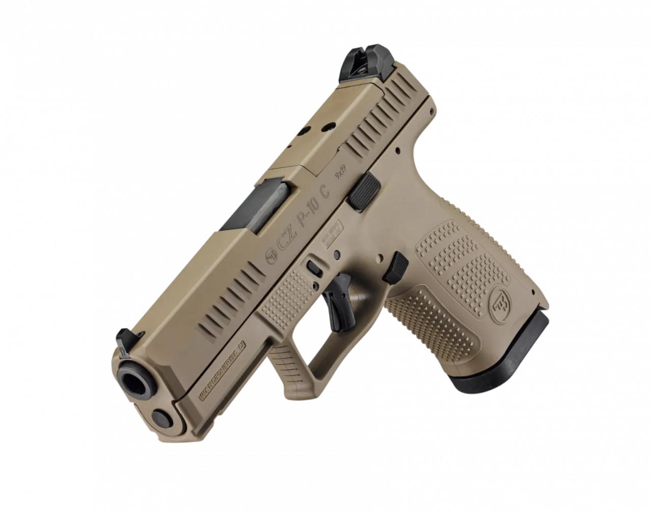 Pistolet CZ P-10 C OR FDE 9mm Para 15-Coups – Pistolet Compact Optics-Ready en Flat Dark Earth, image 3 sur 4
