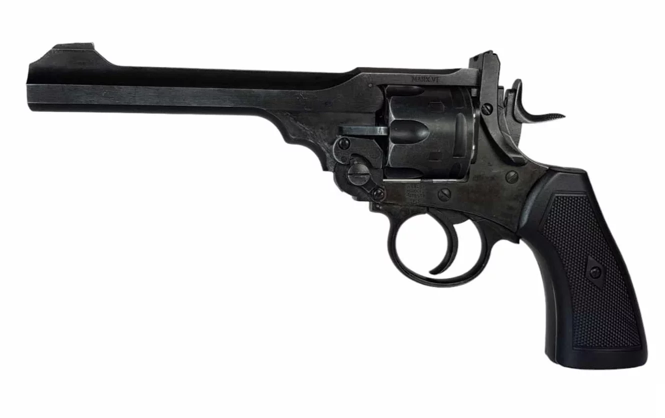 Rewolwer wiatrówka WEBLEY MKVI .455 Service kal.5,5 mm Diabolo łuski 6-strzał. lufa 6" Battlefield CO2 Ekp do17J, zdjęcie 2 z 20