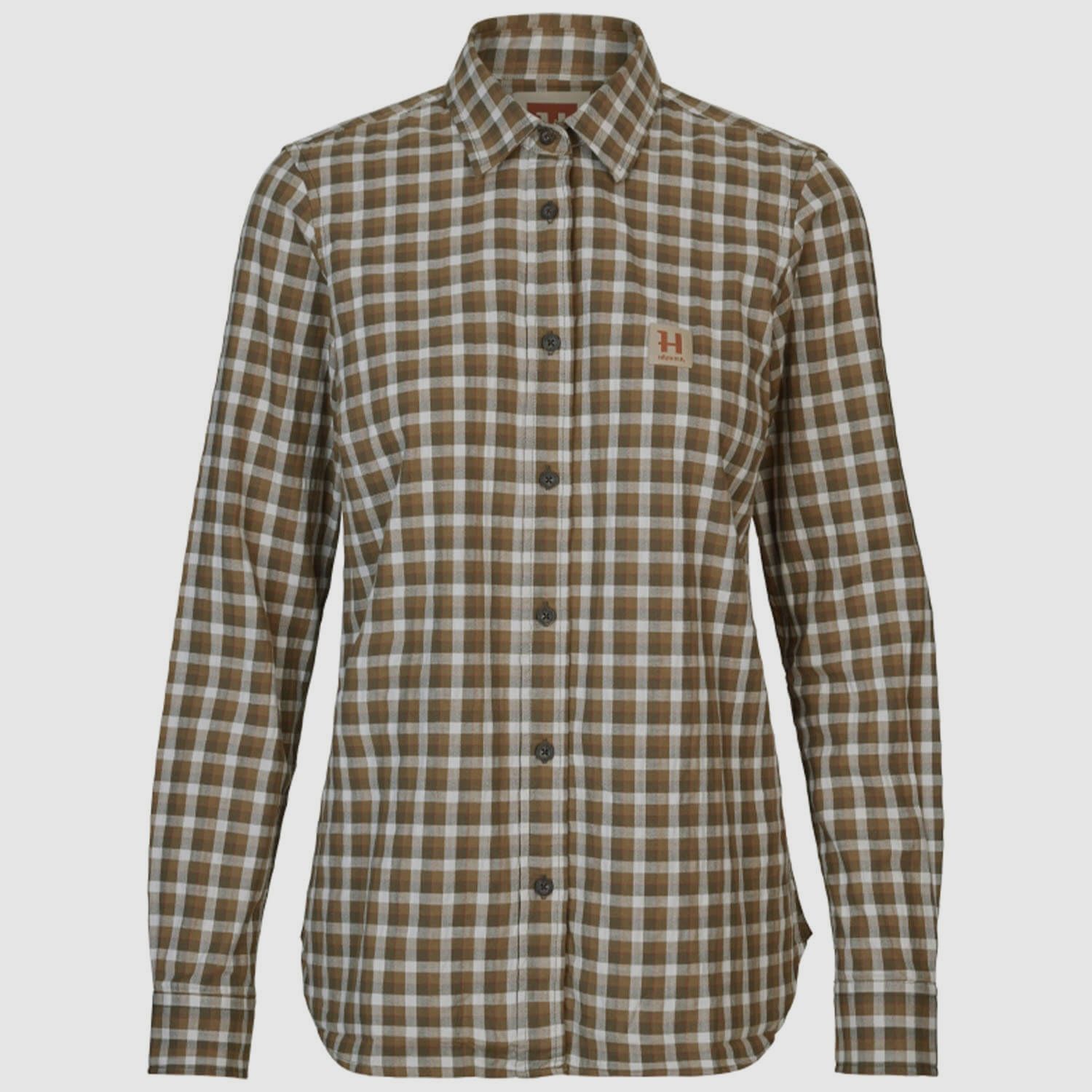 Härkila chemise pour femme Fjell (carreaux olive foncé), image 1 sur 3