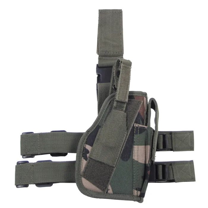 Funda de pierna para pistola - Diestro - Camuflaje Woodland de EE. UU.