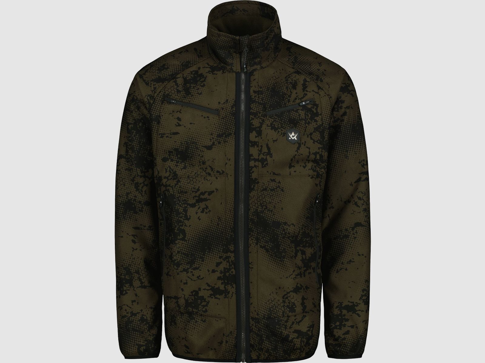 Alaska 1795 Buzzard Wendbare Fleecejacke Herren Brown Blur/Night Green S