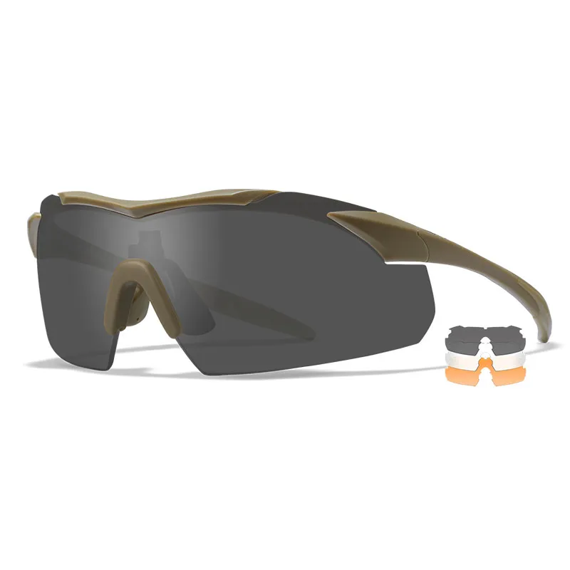 Schietbril Wiley X VAPOR 2.5 Grey/Clear/Light Rust Tan Frame, afbeelding 1 van 4