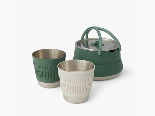 Set tetera + 2 tazas plegables acero inoxidable Sea to Summit Detour