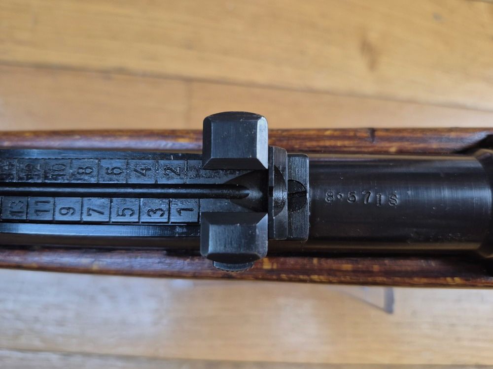 Zeldzaam en zeer mooi K98 – Zeldzame Mauser Oorlogsmodel bezetting Frankrijk Oberndorf voor Indochina – Zeldzame code SVW MB – Originele bluing – Mono serienummer – TBE ++, afbeelding 27 van 40