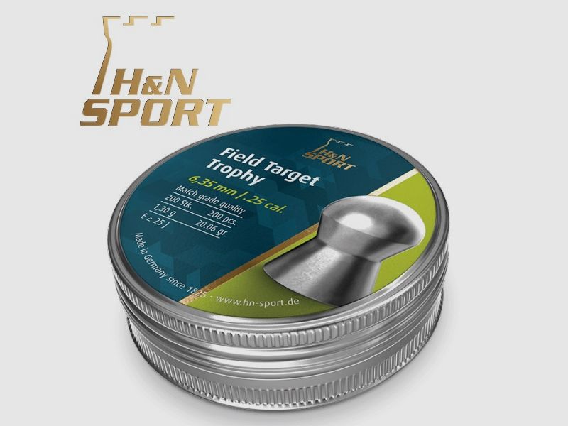 Diabolos H&N Field Target Trophy Kal. 6,35 mm. Dose 200 Stk. von 1,30 g.