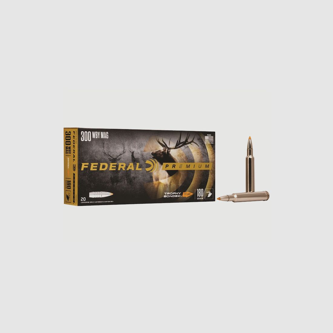 Federal Premium Trophy Bonded Tip .300 Wby. Mag. 180GR 20 cartucce