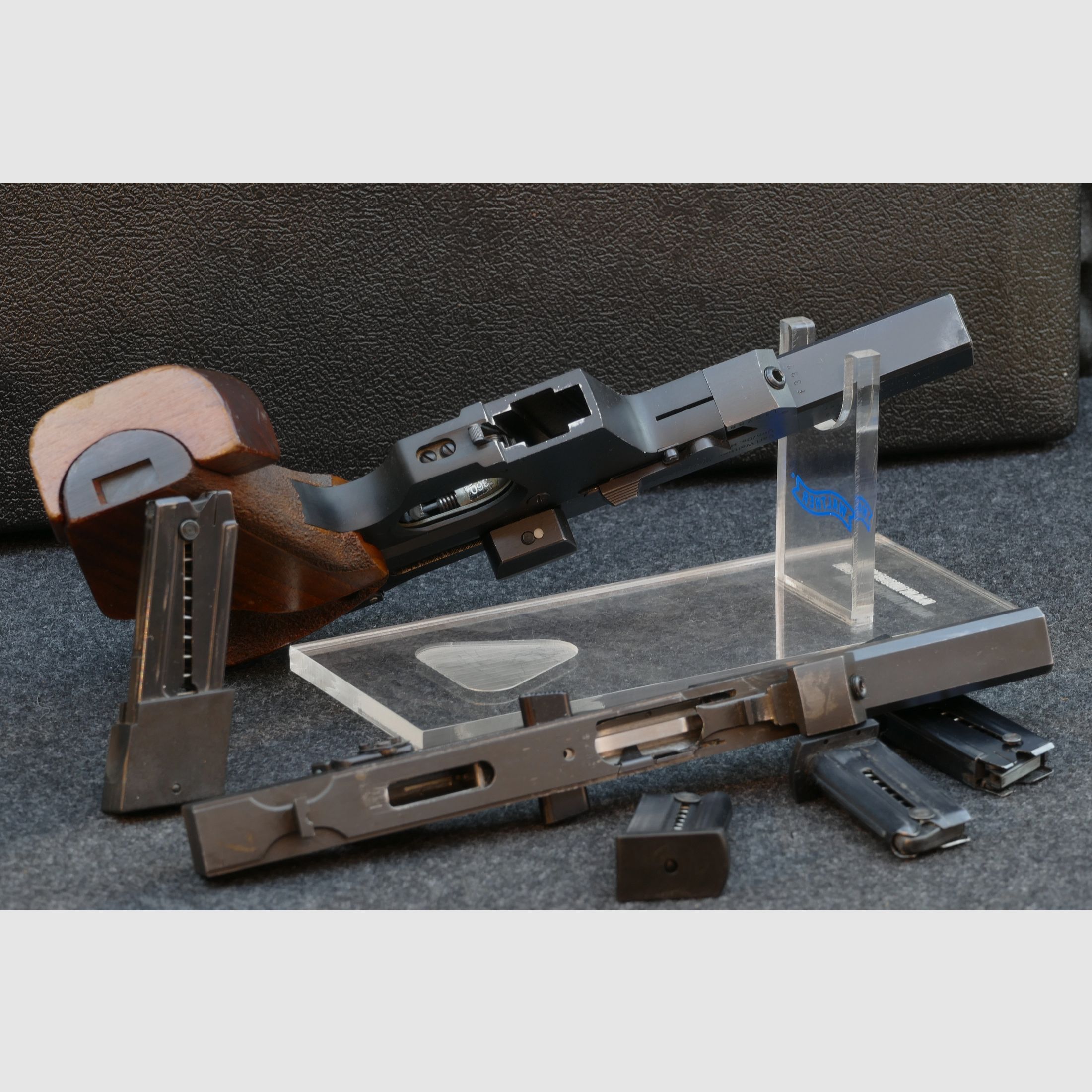 Walther GSP – ( .32 S&W Long / verwisselbaar kaliber .22 LR ), Compleetset, Koffer, Wisselsysteem - Service uitgevoerd