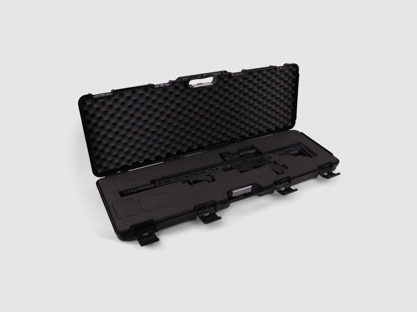 Winter Gewehrkoffer W10 103 cm für 1 Langwaffe – PP Kunststoff, 4 Push-Pull Verschlüsse, Raster (Night)