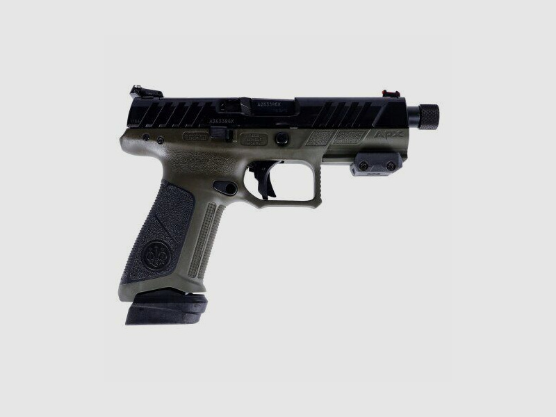 Pistole Beretta APX A1 Tactical / 9mm / oliv mit viel Zubehör
