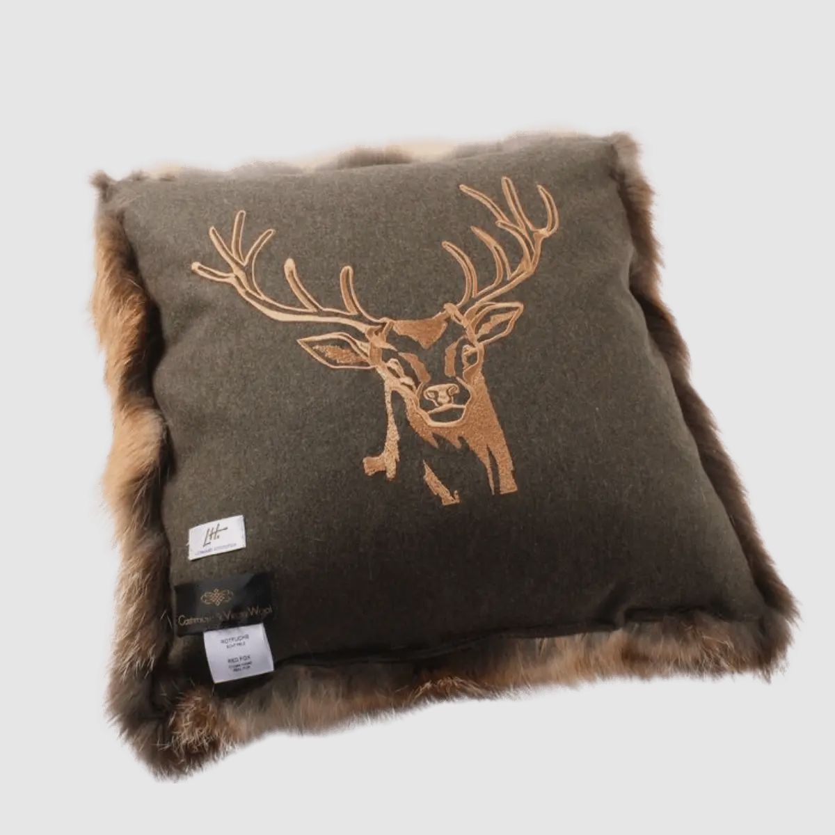 Hofstetter Red Fox Cushion with Embroidery