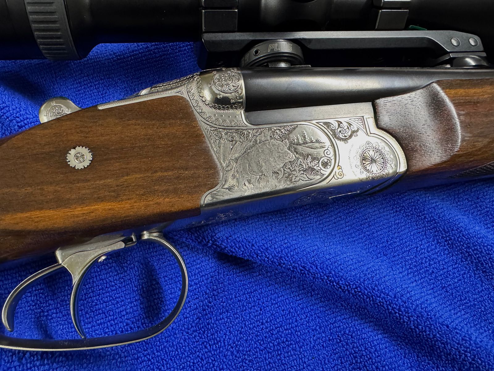 Merkel double rifle drilling DR 961L with ZEISS Victory HT 3-12x56 scope