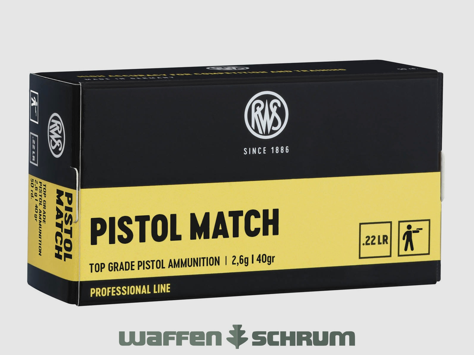 RWS Pistol Match 2.6g - 40gr. .22lr