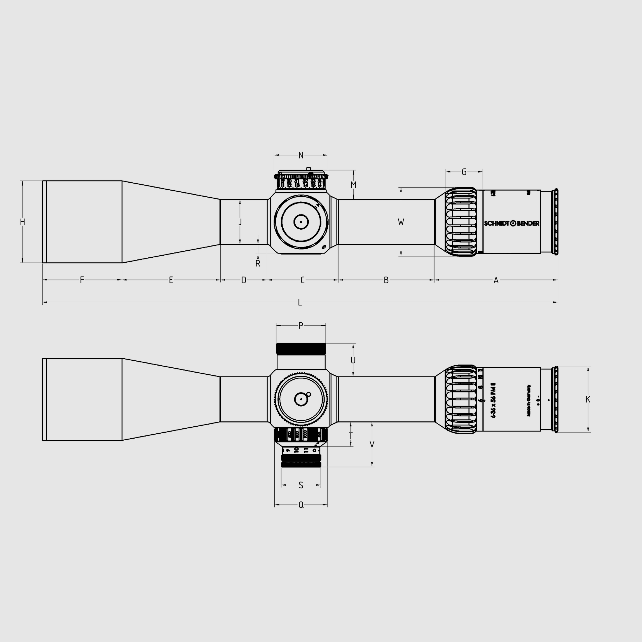 Schmidt & Bender 6-36×56 PM II High Performance LPI TR²ID 1cm ccw DT II+ MTC LT / ST II ZC LT, zdjęcie 2 z 2