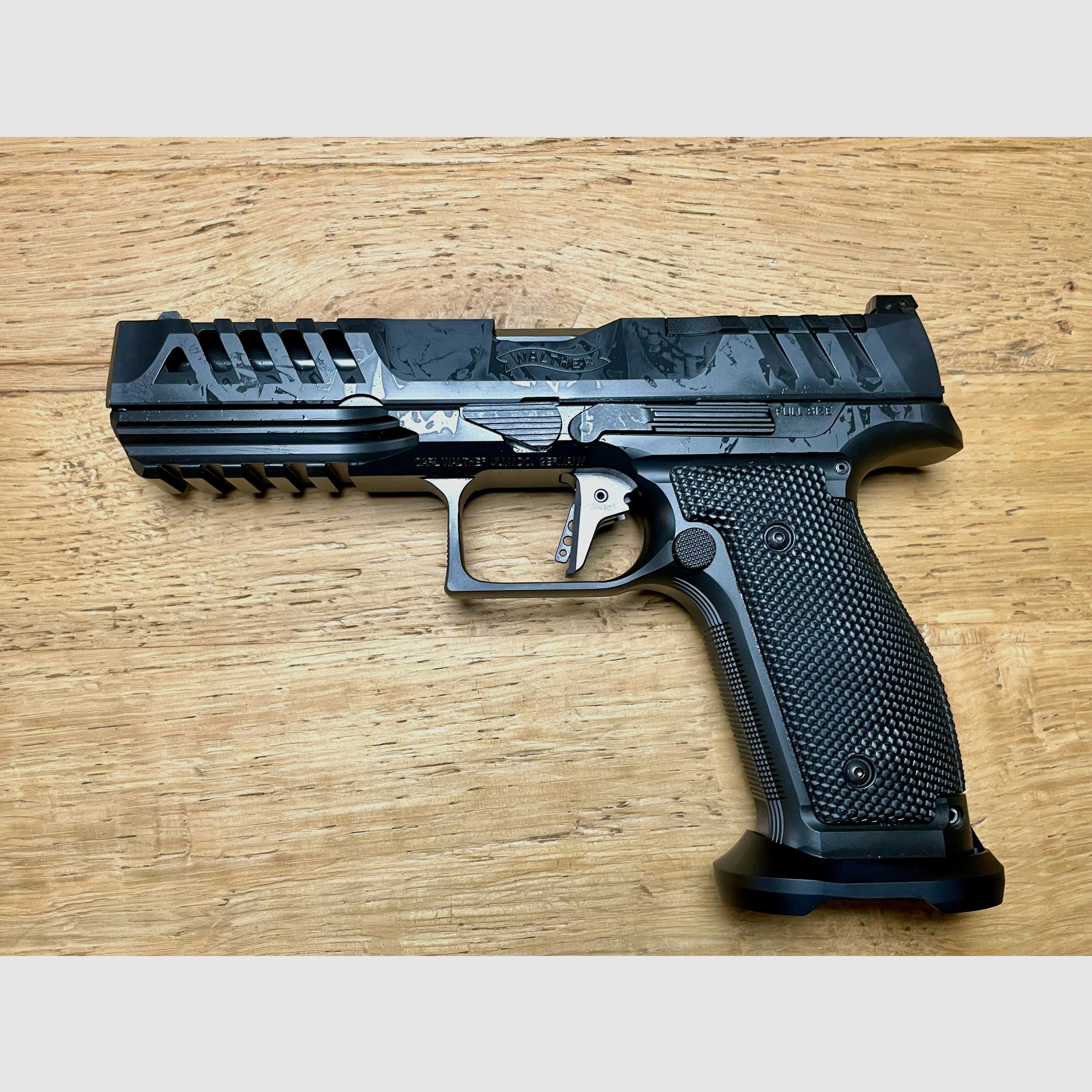 Walther Pistole PDP Stahlrahmen Vollgröße Match 9mm Optik bereit