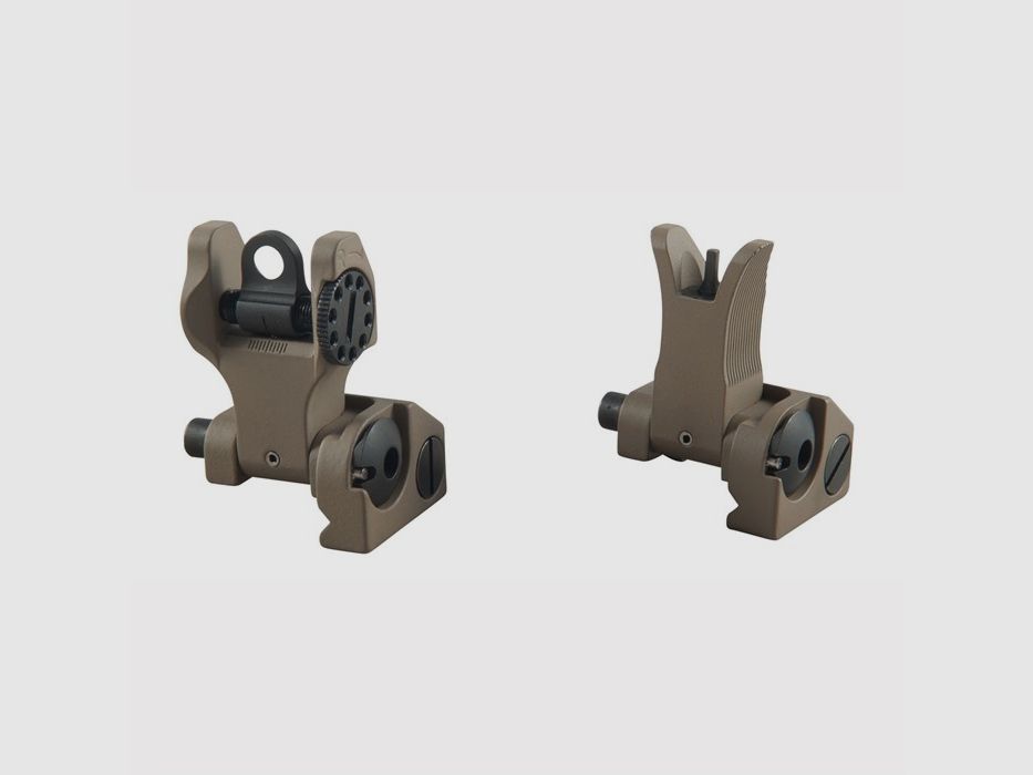 TROY INDUSTRIES AR-15 FLIP-UP SIGHT SET DARK EARTH, imagen 2 de 2