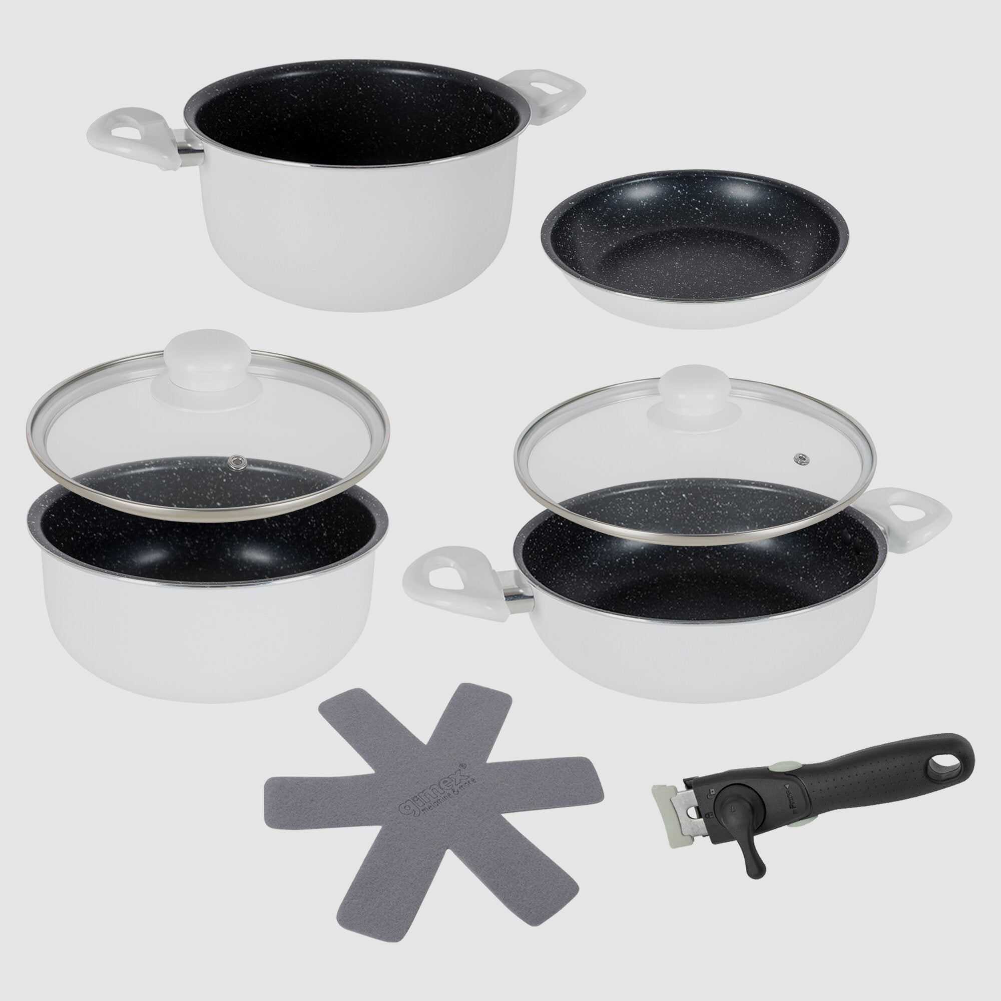 Set di pentole 7 pezzi, bianco, immagine 2 di 10