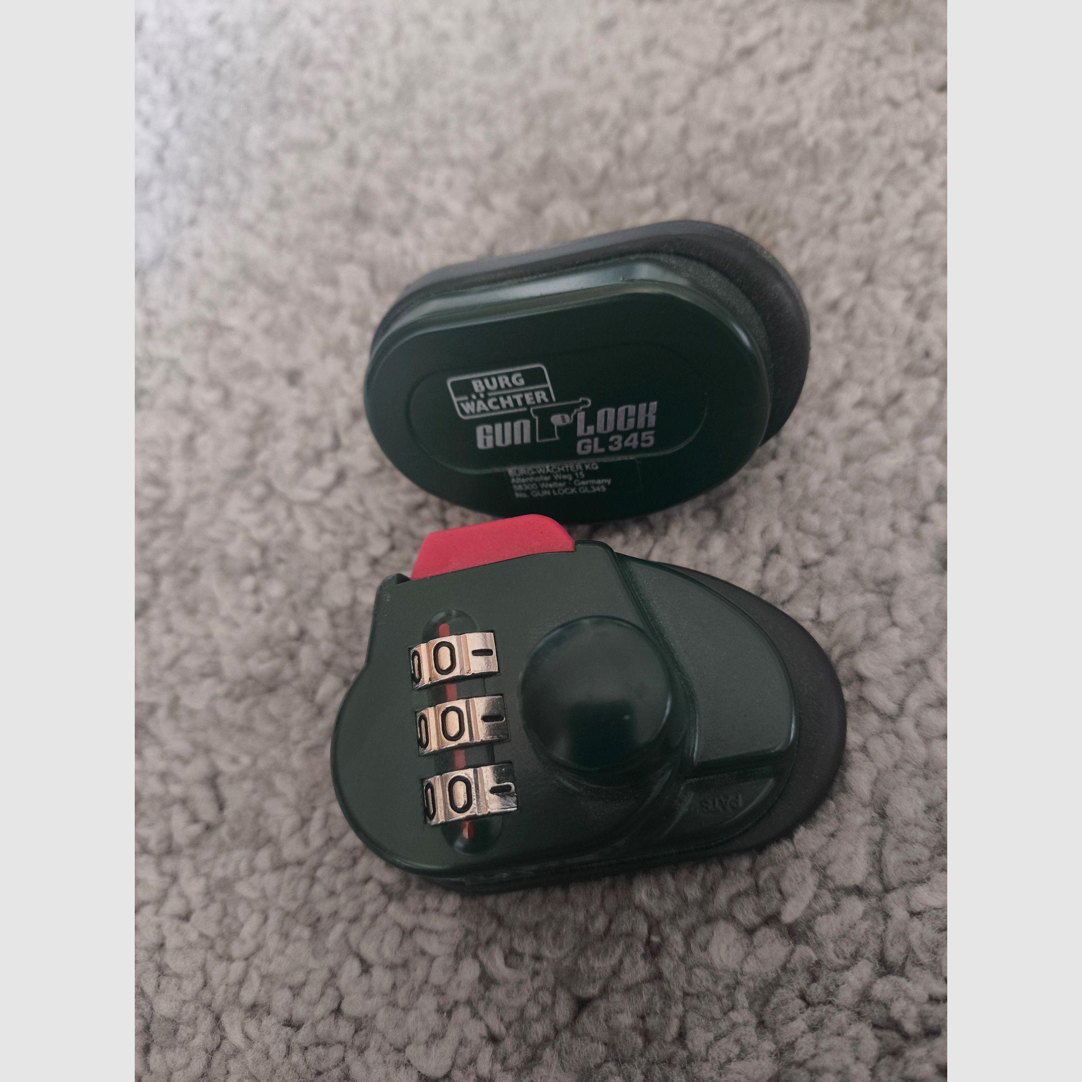 Lucchetto per armi Burg-Wächter con combinazione numerica, Gun Lock GL 345