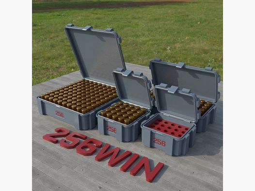 Filamelt Munitionsbox / Ammo Box .256 Win Mag – Patronenbox ‘Klappdeckel’ – 20 / 25 / 50 / 100 Runden