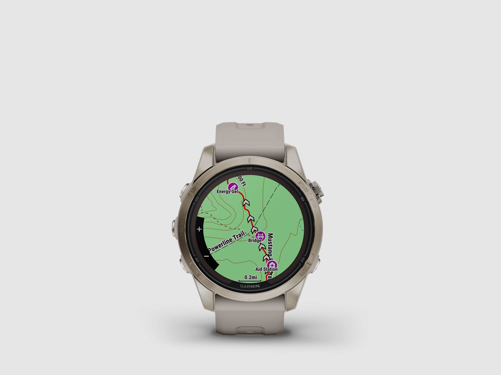 Garmin fēnix® 7S Pro – Sapphire Solar Edition, Beige/Softgold mit QuickFit®-Silikon-Armband 20 mm