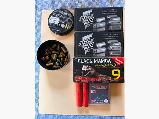 9 mm P.A.K. Munition