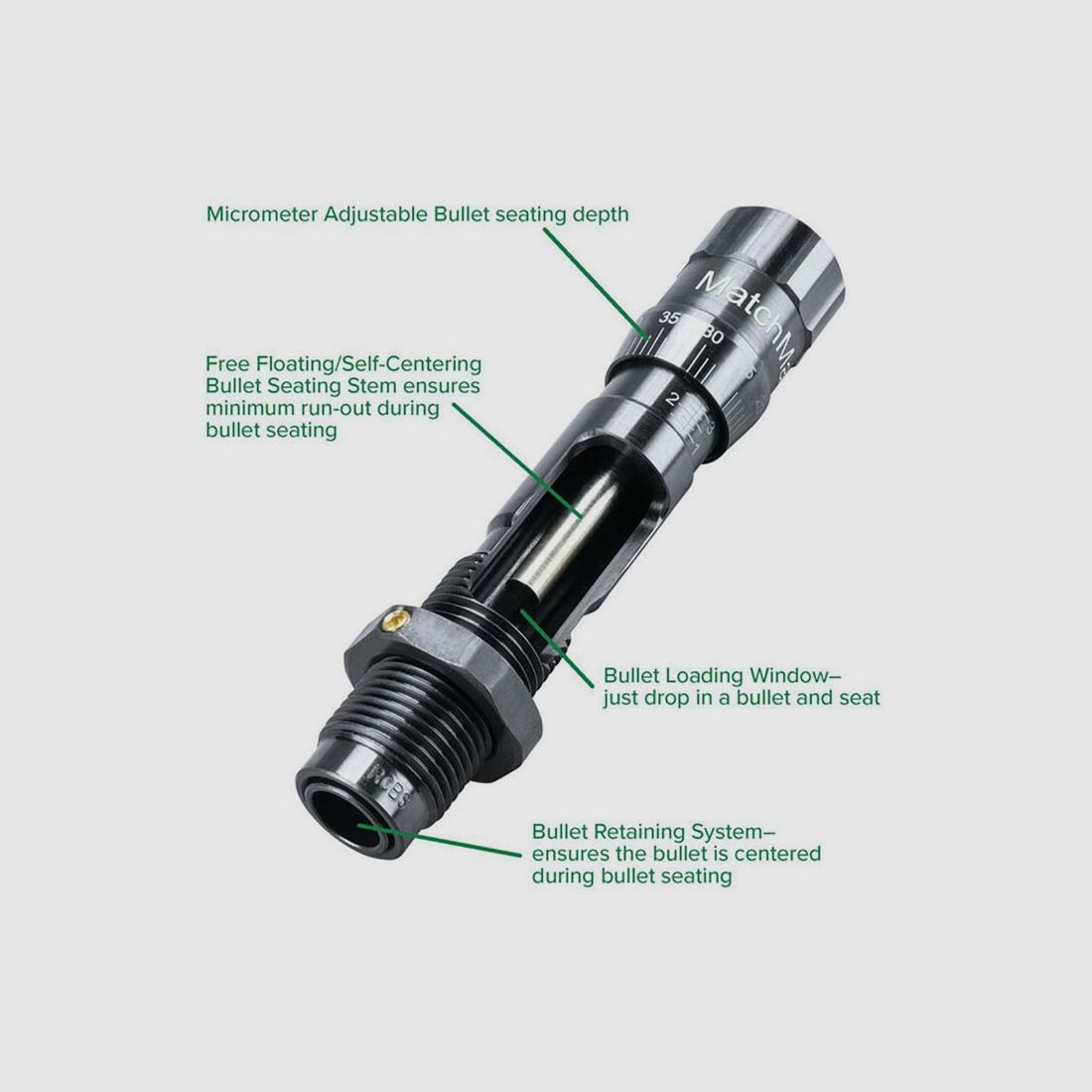 RCBS Die di caricamento RCBS 300 AAC BLACKOUT MATCHMASTER Die di caricamento proiettili, immagine 5 di 6