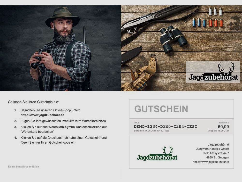 Geschenkgutschein - Jagdzubehör.at | print@home, Bild 1 von 39