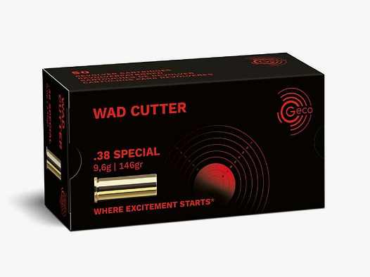 Geco Wad Cutter 9,6g/148grs à50 .38 Spl