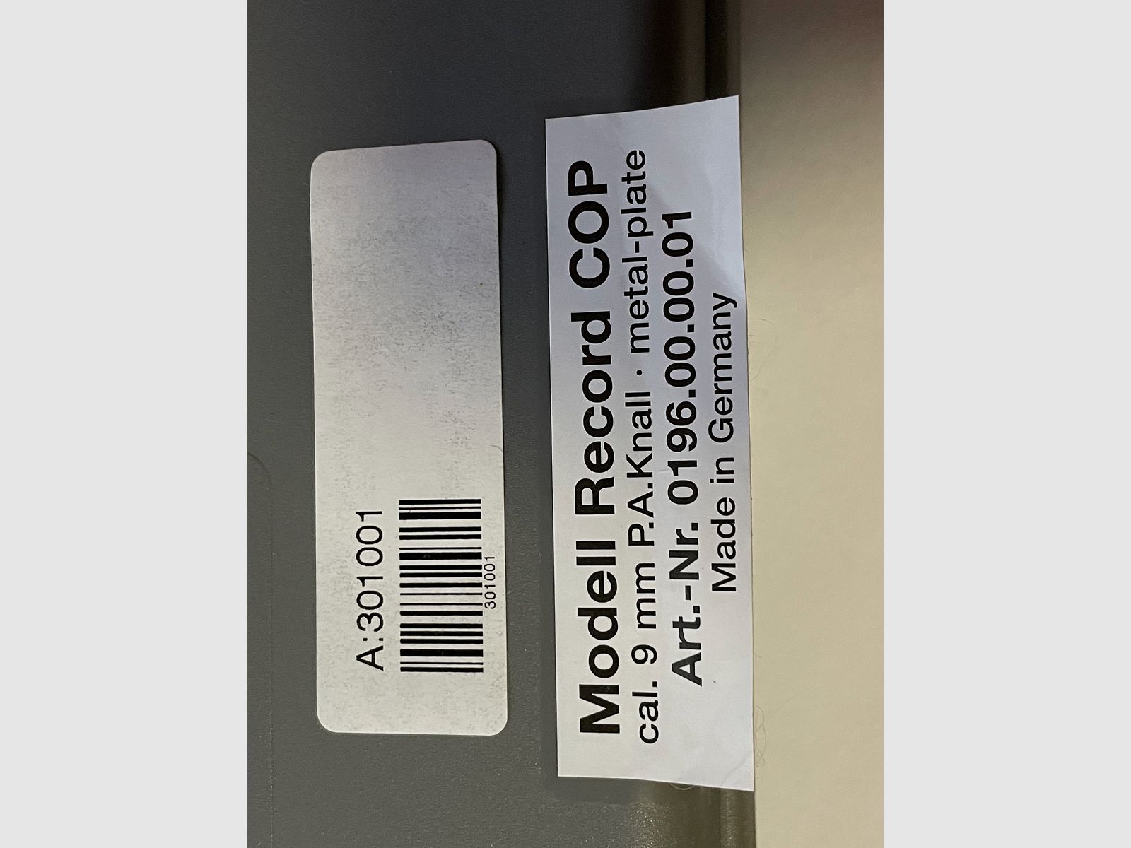 Record COP 9 mm stainless steel