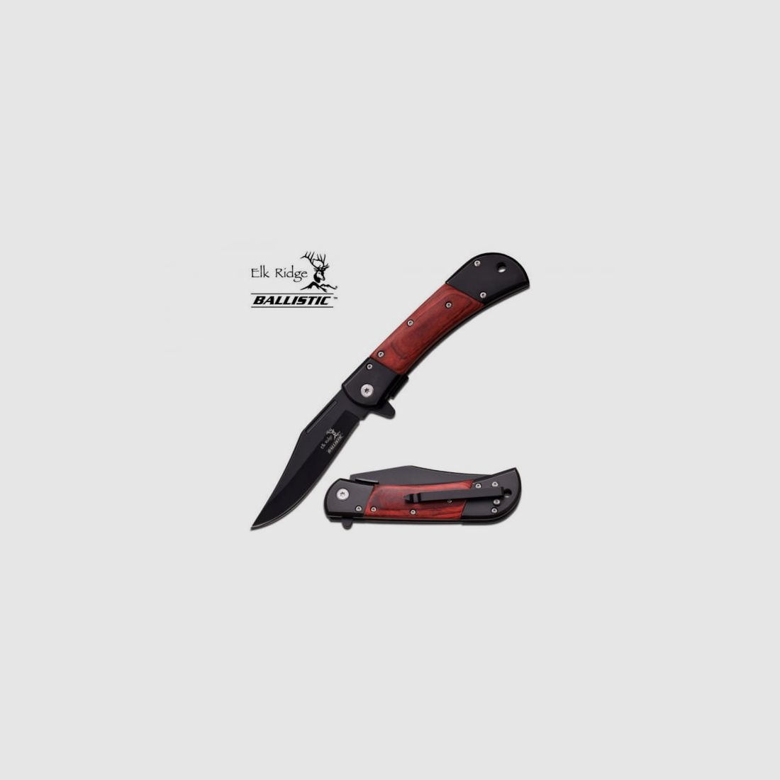 Elk Ridge Cherokee Black Wood couteau pliant, image 1 sur 2