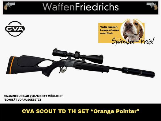 CVA SCOUT TD Thumbhole - SET WF "Orange Pointer" - Weapons Friedrichs