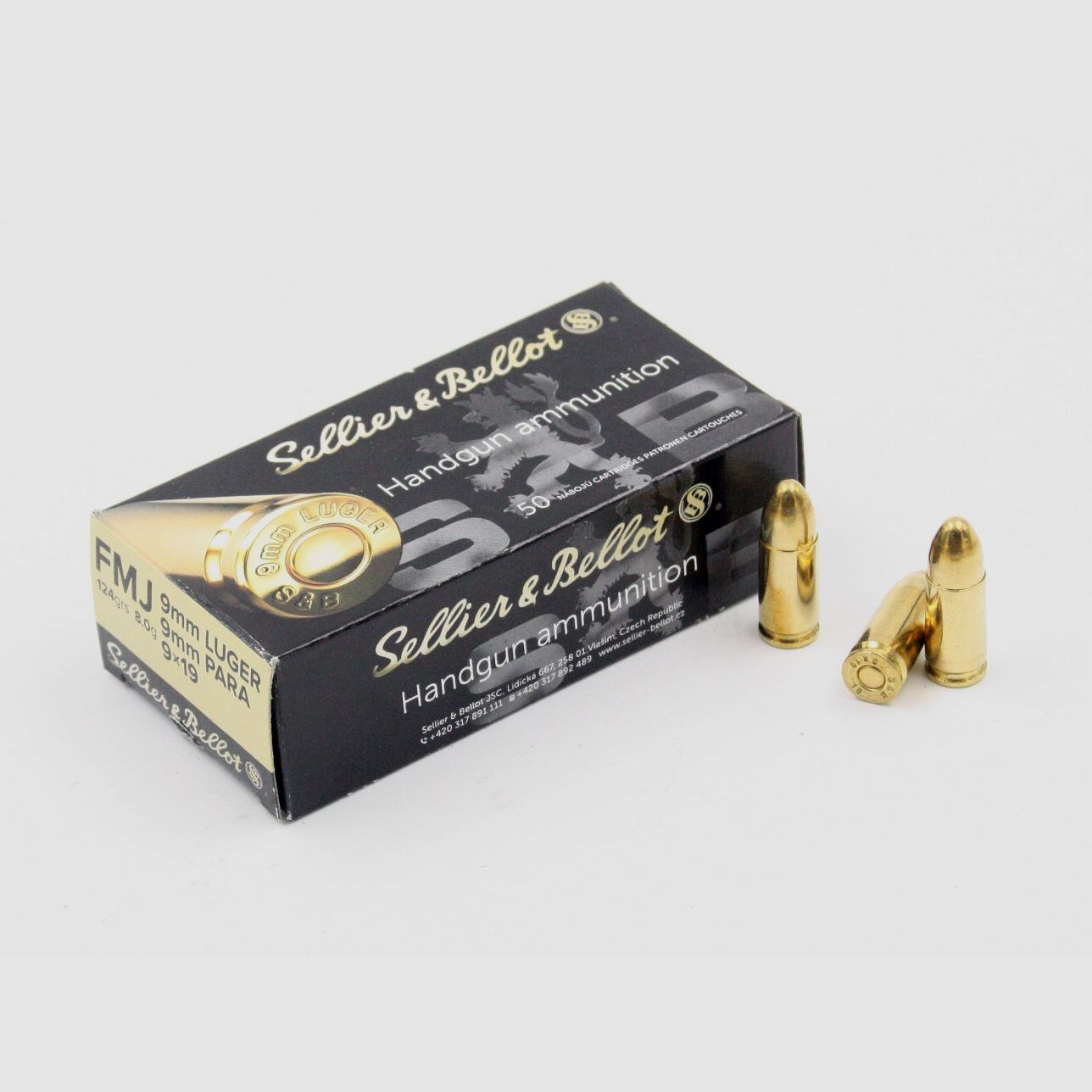 S + B, 9×19, FMJ, 124 gr., 1’000 Stk.